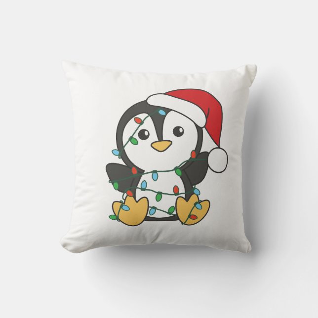 Penguin jul Winter Animals Helgdag Penguines Kudde (Framsida)