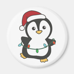 Penguin jul Winter Animals Helgdag Penguines Magnet