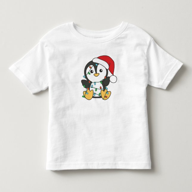 Penguin jul Winter Animals Helgdag Penguines T Shirt (Framsida)
