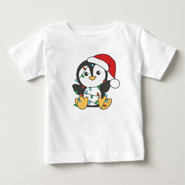 Penguin jul Winter Animals Helgdag Penguines T Shirt (Framsida)