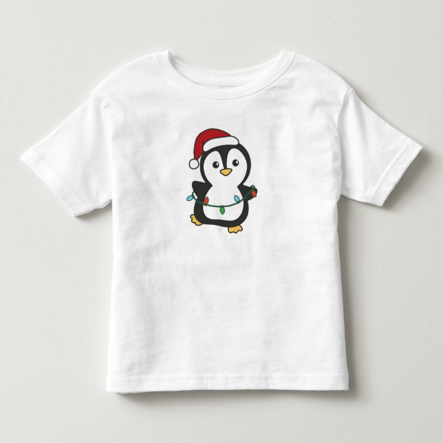 Penguin jul Winter Animals Helgdag Penguines T Shirt (Framsida)