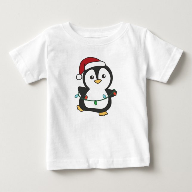 Penguin jul Winter Animals Helgdag Penguines T Shirt (Framsida)