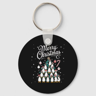 Penguin Julafton Träd Penguine Julgran Merry Ch Nyckelring