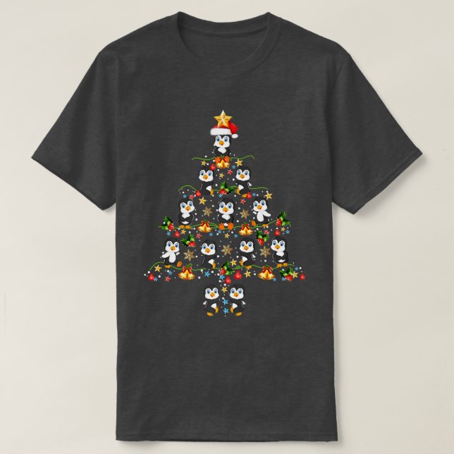 Penguin Julgran God jul Julafton T Shirt (Design framsida)