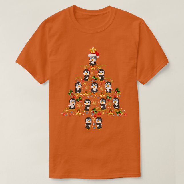 Penguin Julgran God jul Julafton T Shirt (Design framsida)