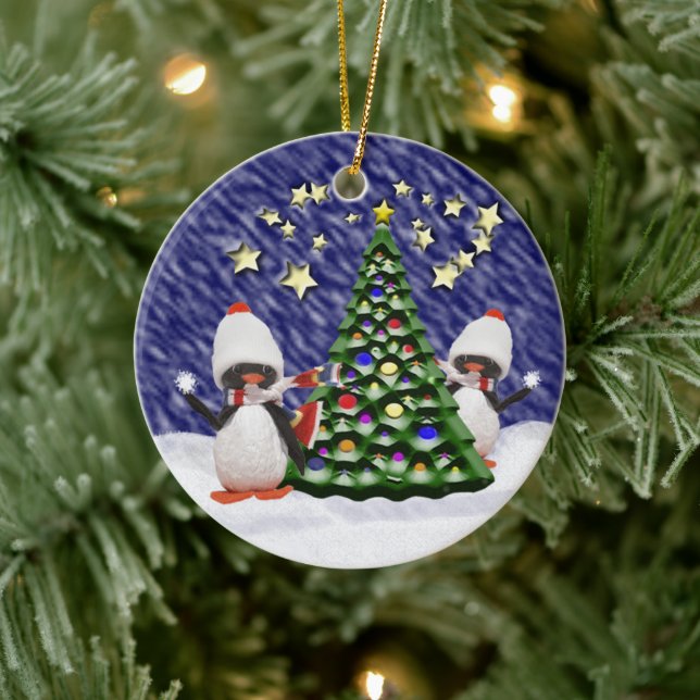 Penguin-julparadise Julgransprydnad Keramik (Träd)