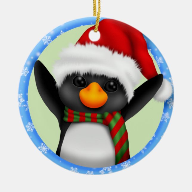 Penguin-julprydnad Julgransprydnad Keramik (Framsidan)