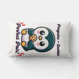 Penguin-kakor söta tecknade figurer-snacking lumbarkudde