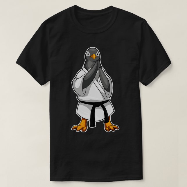 Penguin Karate Martial Arts T Shirt (Design framsida)