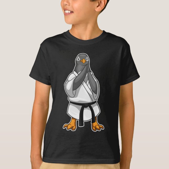 Penguin Karate Martial Arts T Shirt (Framsida)