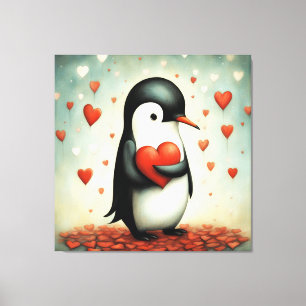 Penguin Kärlek 1 Canvastryck