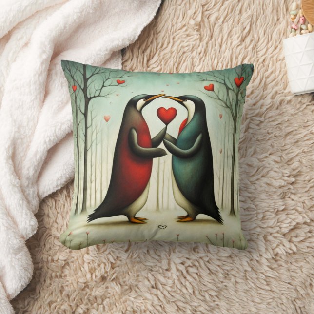 Penguin Kärlek 2 Kudde (Filt)