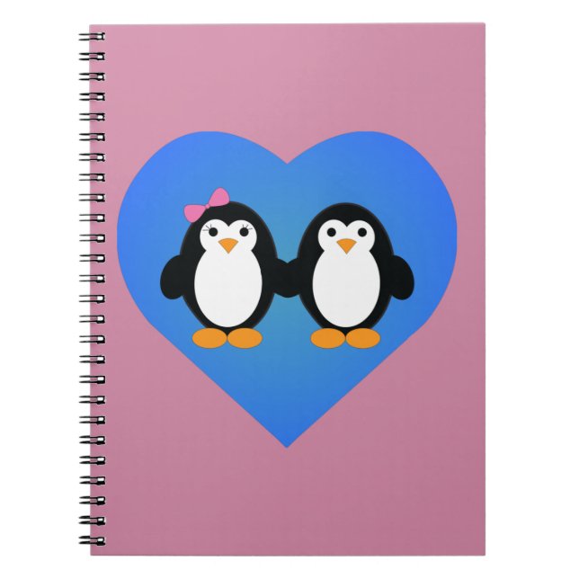 Penguin Kärlek Anteckningsbok (Framsidan)