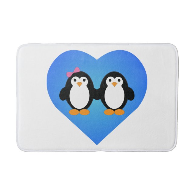Penguin Kärlek Badrumsmatta (Framsidan)