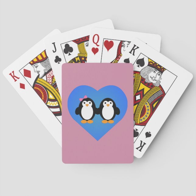 Penguin Kärlek Casinokort (Baksidan)