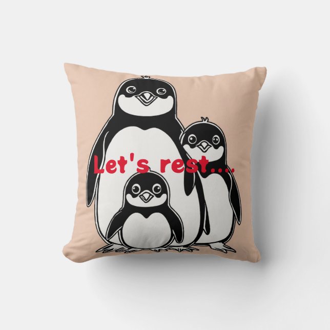 "Penguin Kärlek: En Pixar-Inspired-familjepillow"? Kudde (Framsida)