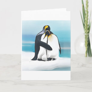 Penguin Kärlek Kisses Kort