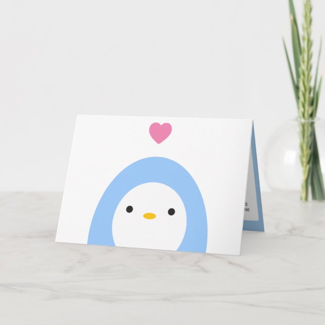 Penguin Kärlek - Ord Search Helgkort (Framsida)