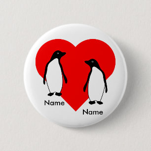 Penguin Kärlek par Button Knapp