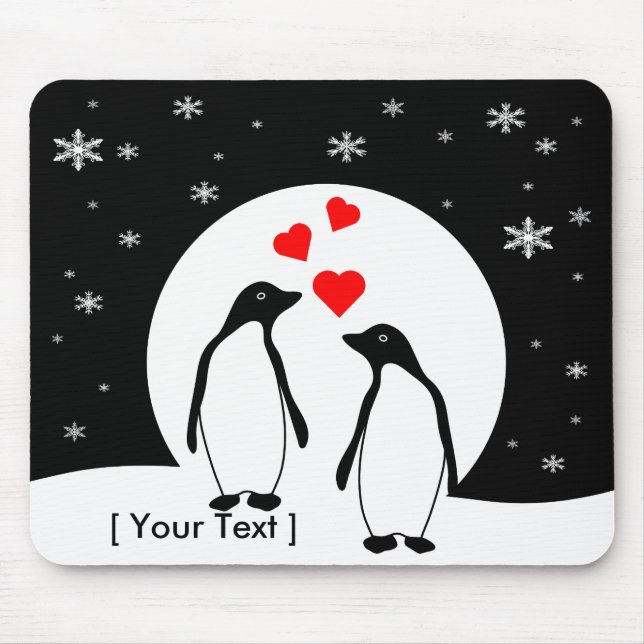 Penguin Kärlek par Mousepad Musmatta (Framsidan)