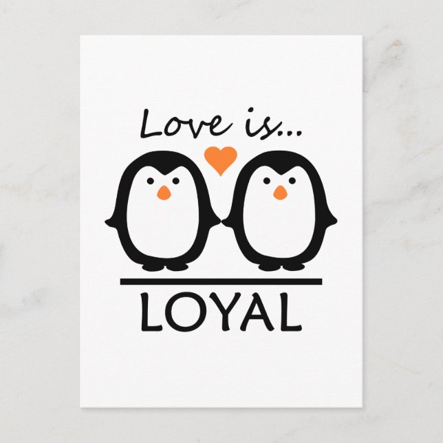 Penguin Kärlek Vykort (Framsida)