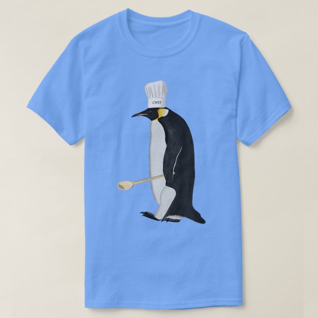 Penguin Kitchen Chef Hat Cooking Funny Bird T Shirt (Design framsida)