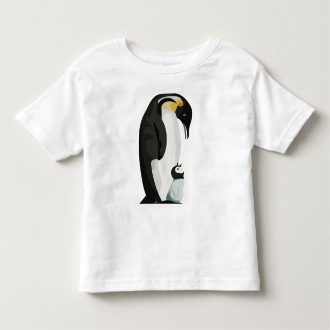 Penguin-konst för föräldrar och Chick T Shirt (Framsida)