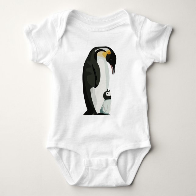 Penguin-konst för föräldrar och Chick T Shirt (Framsida)