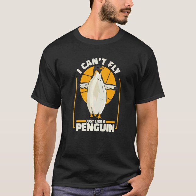Penguin Kung Penguin Animal Fly T Shirt (Framsida)
