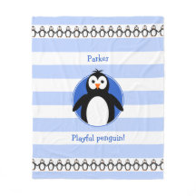 Penguin lägg till namn blå vit rand