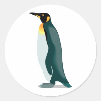 penguin linux-bild runt klistermärke