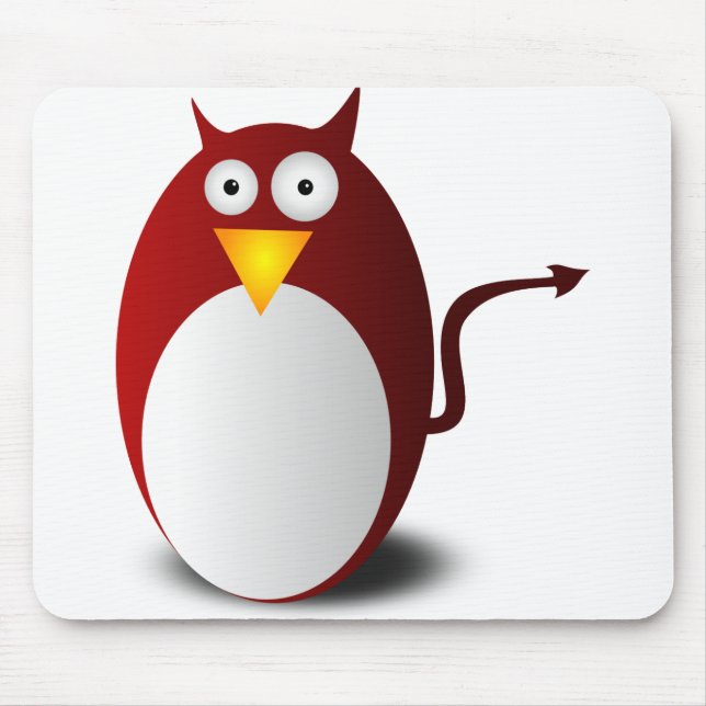 Penguin Linux Tux Ubuntu Djävulen Evil Demon Musmatta (Framsidan)