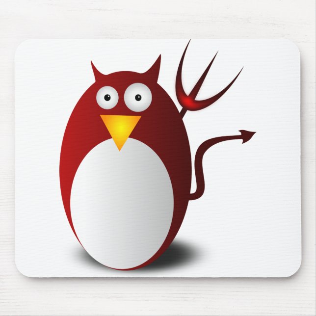 Penguin Linux Tux Ubuntu Djävulen Trident Lucifer Musmatta (Framsidan)