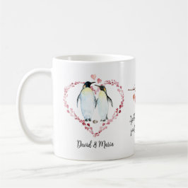 Penguin lite Kärlek Hearts andedräkt Kaffemugg