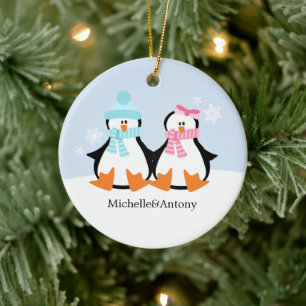 Penguin lite prydnadsföremål julgransprydnad keramik