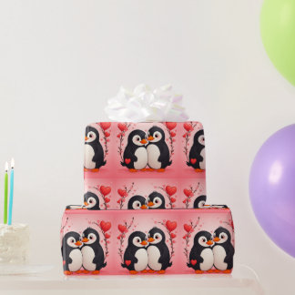 Penguin Love Wrapping Paper Presentpapper