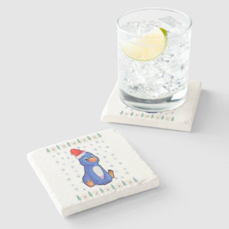 Penguin Lover Stone Coaster| Lover Stone Coaster b Stenunderlägg