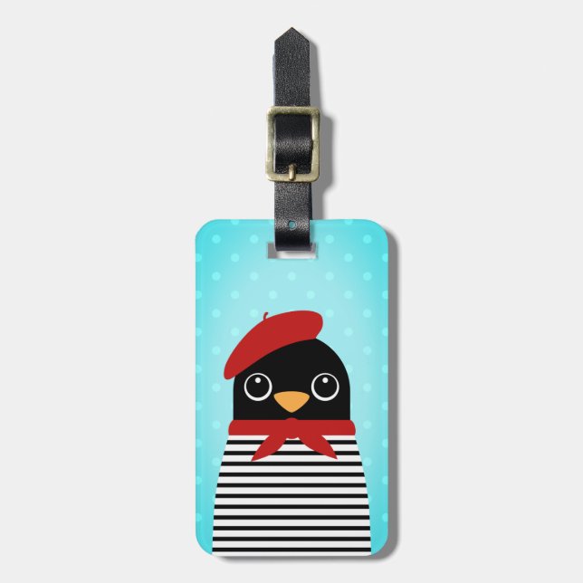 Penguin Luggage Tags Bagagebricka (Vertikal Framsida)