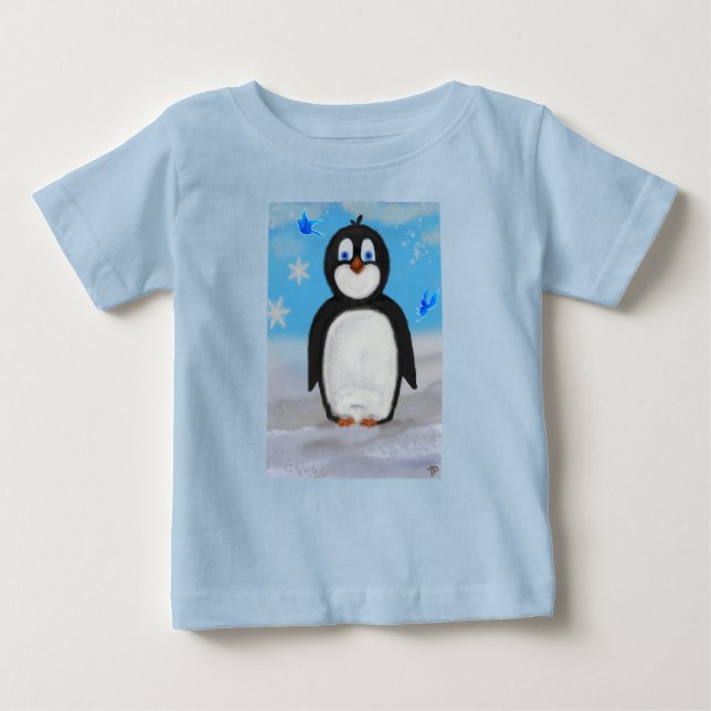 Penguin, Lycklig T Shirt (Framsida)