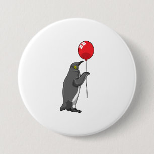 Penguin med Balloon Knapp
