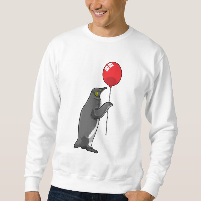 Penguin med Balloon Lång Ärmad Tröja (Framsida)