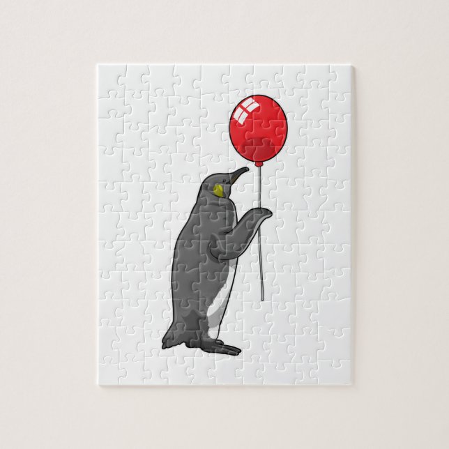 Penguin med Balloon Pussel (Vertikal)
