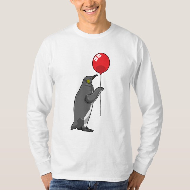 Penguin med Balloon T Shirt (Framsida)