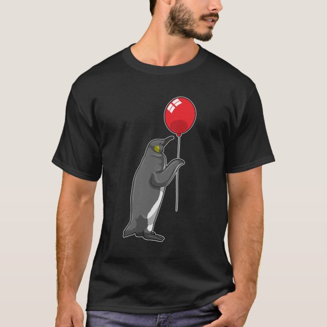 Penguin med Balloon T Shirt (Framsida)