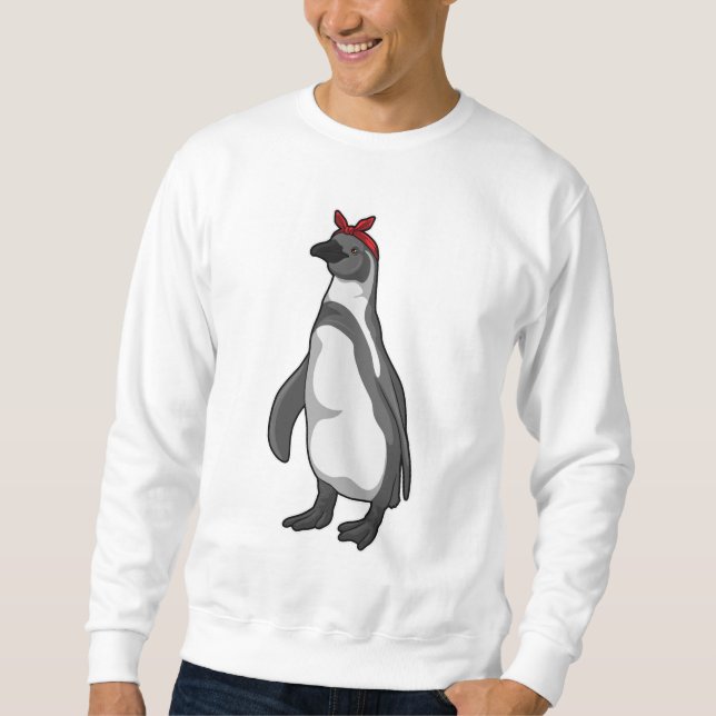 Penguin med Bandana Lång Ärmad Tröja (Framsida)