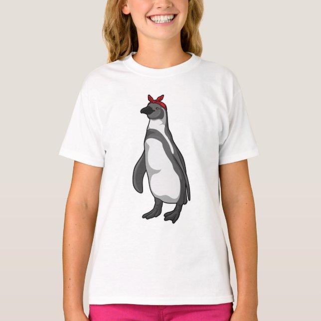 Penguin med Bandana T Shirt (Framsida)