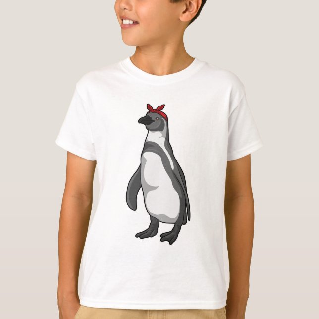 Penguin med Bandana T Shirt (Framsida)