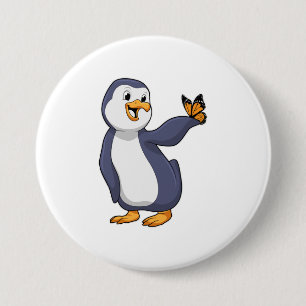 Penguin med Butterfly Knapp