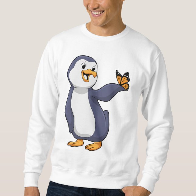 Penguin med Butterfly Lång Ärmad Tröja (Framsida)