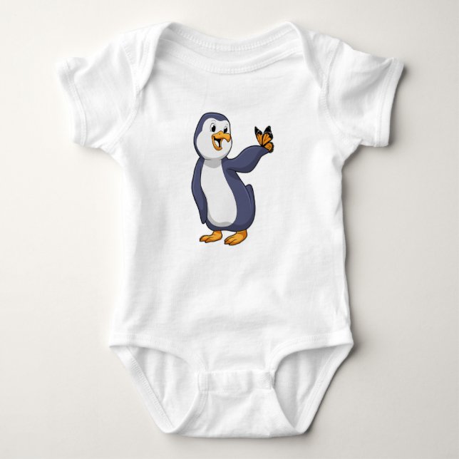 Penguin med Butterfly T Shirt (Framsida)